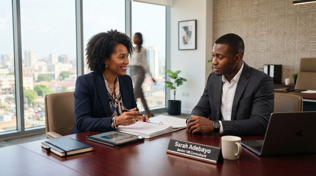 HR Consultant Speaking to a Client